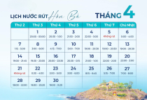 Lịch Nước Rút Hòn Bà Vũng Tàu Tháng 04 /2025